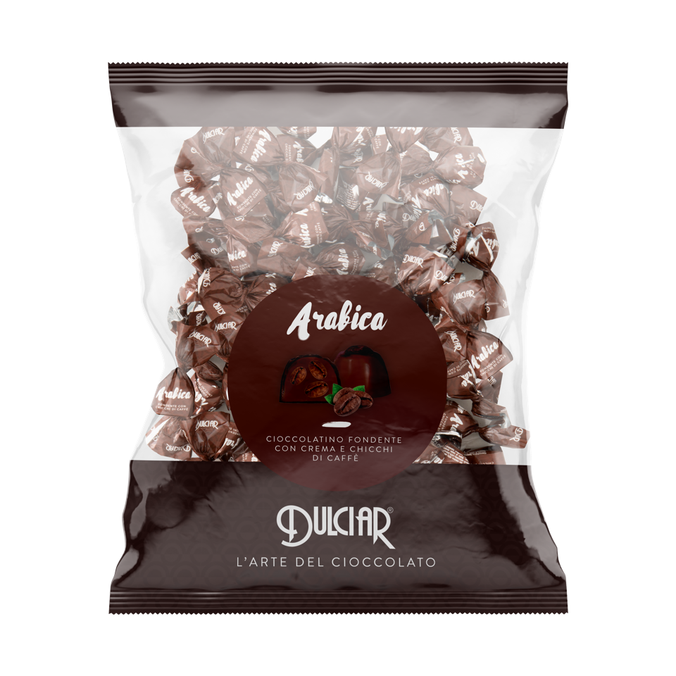 DULCIAR-DARK CHOCOLATE WITH ARABICA COFFEE BEANS CREAM,GLUTEN FREE 100G